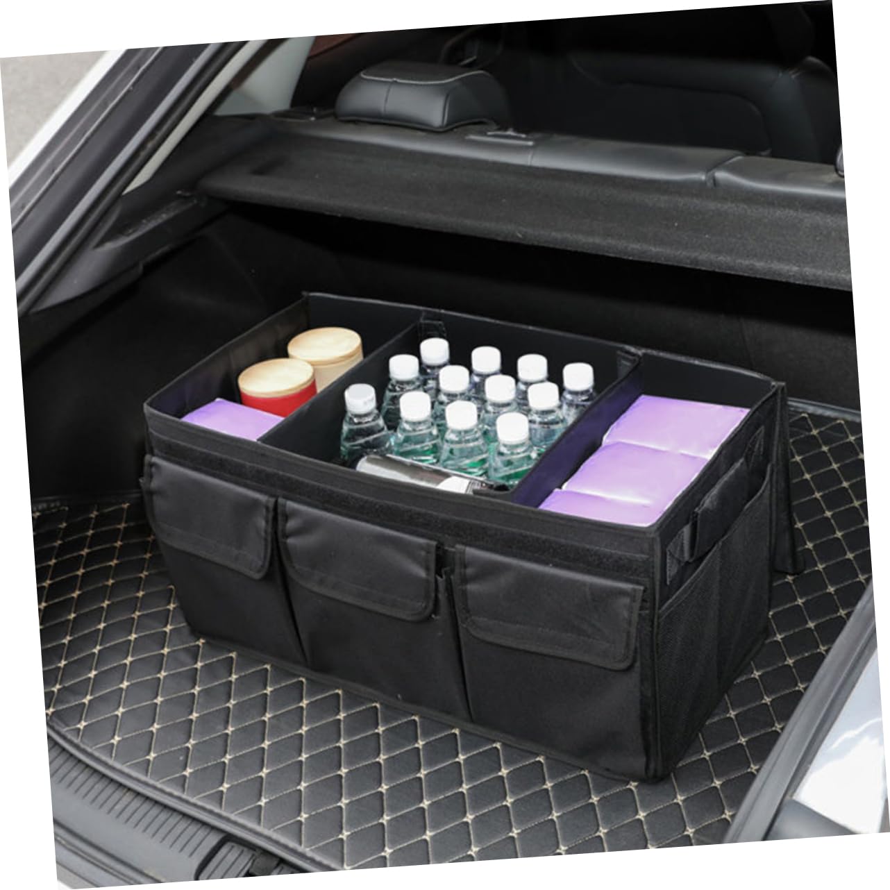 Organizador de Maletero de Coche Caja de Almacenamiento Grande Organizador para Maletero para Viajes y Organización de Equipaje Coche