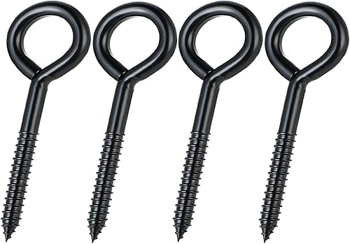 DELSWIN Ganchos de ojo de tornillo 800 libras, ganchos de ojo resistentes de 6 pulgadas, pernos de ojo autorroscantes a prueba de óxido, tornillo