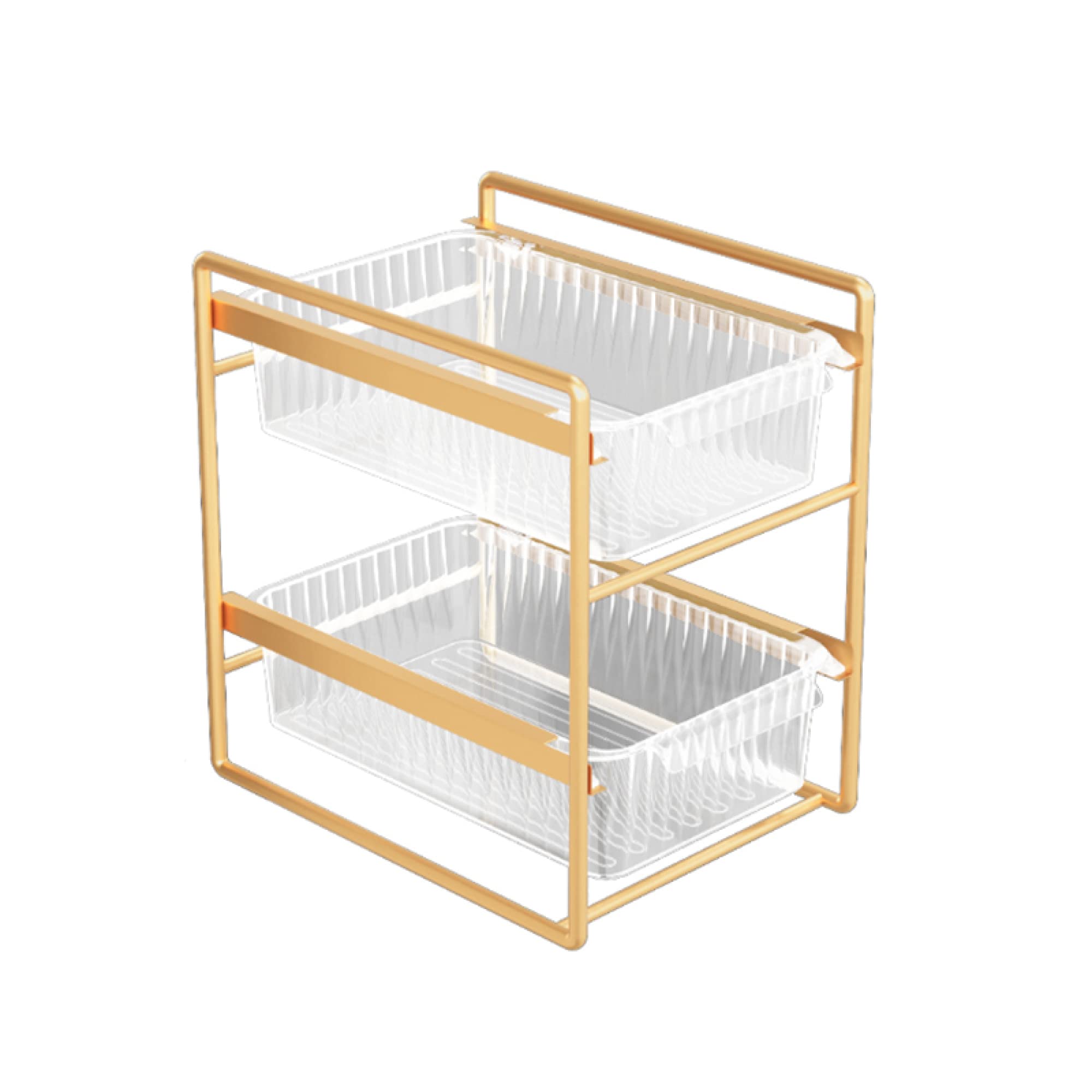 Tiroirs de rangement coulissants en acrylique cristal pour cosmétiques et flacons haut de gamme