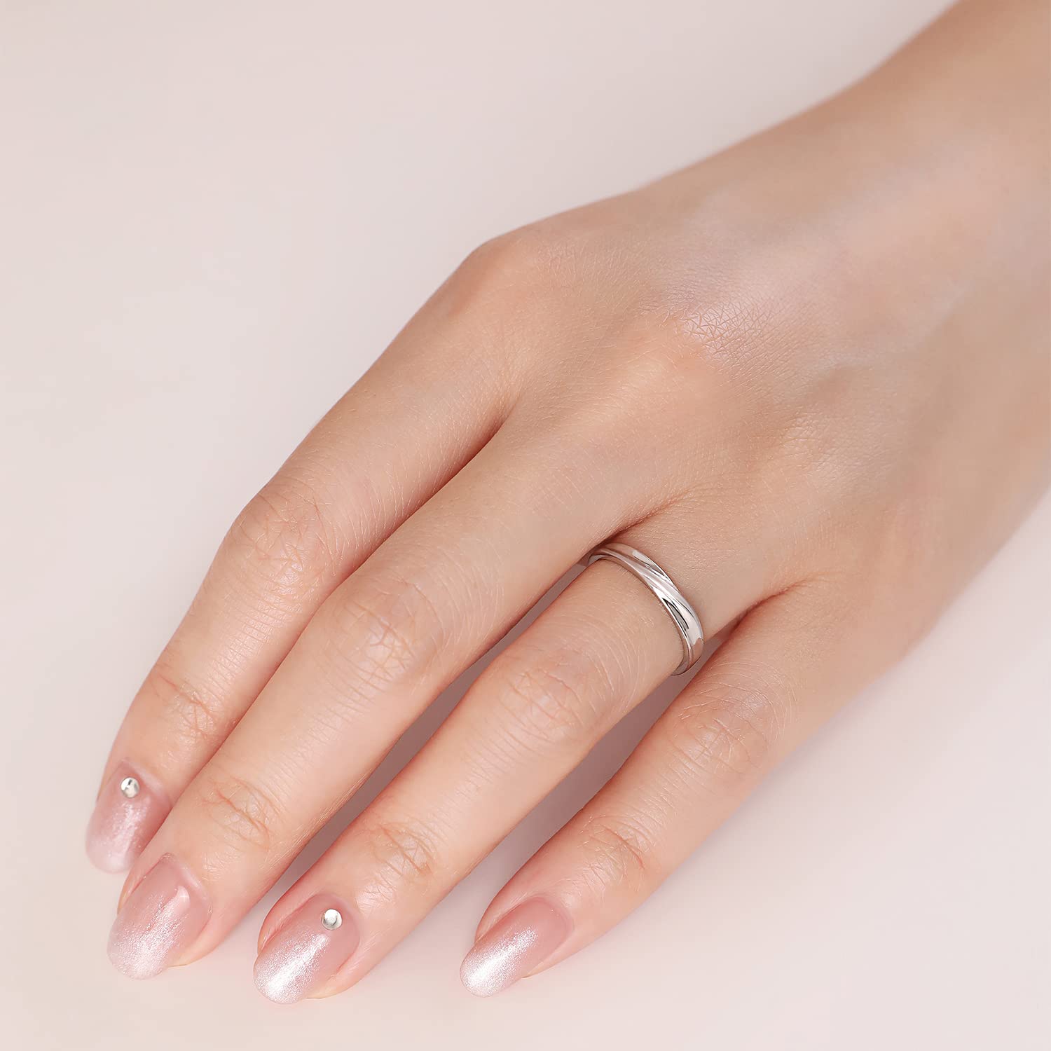Meissa Anelli di coppia in argento 925 Fascia di coppia a torsione per uomini e donne Anello di fidanzamento promessa di matrimonio anello di anniversario Set di anelli, Set di due