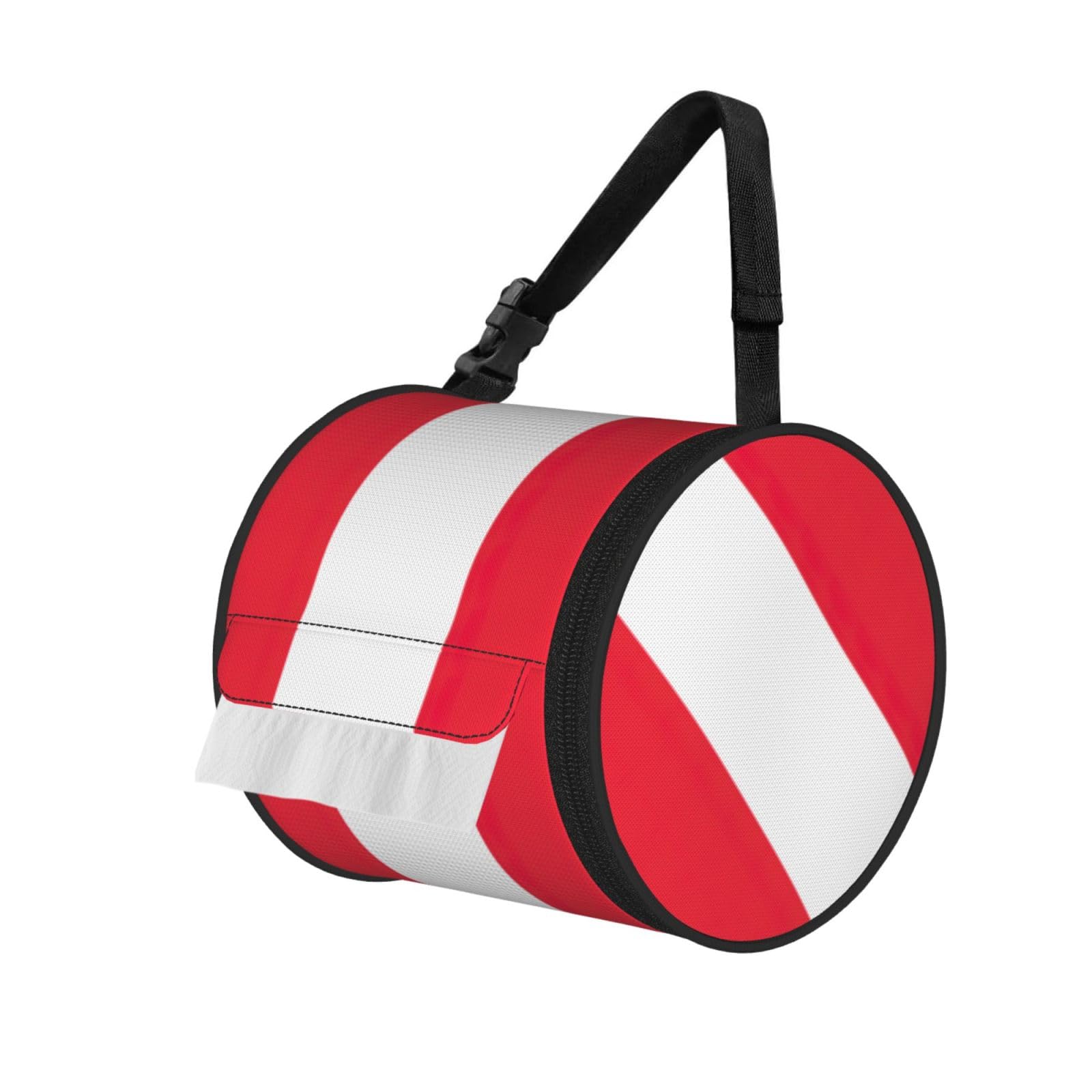 Austrian Flag Print Fashion Tissues Organizer Box, Hanging Tissue Holder For Purse Coins For Car Office Daily Outing