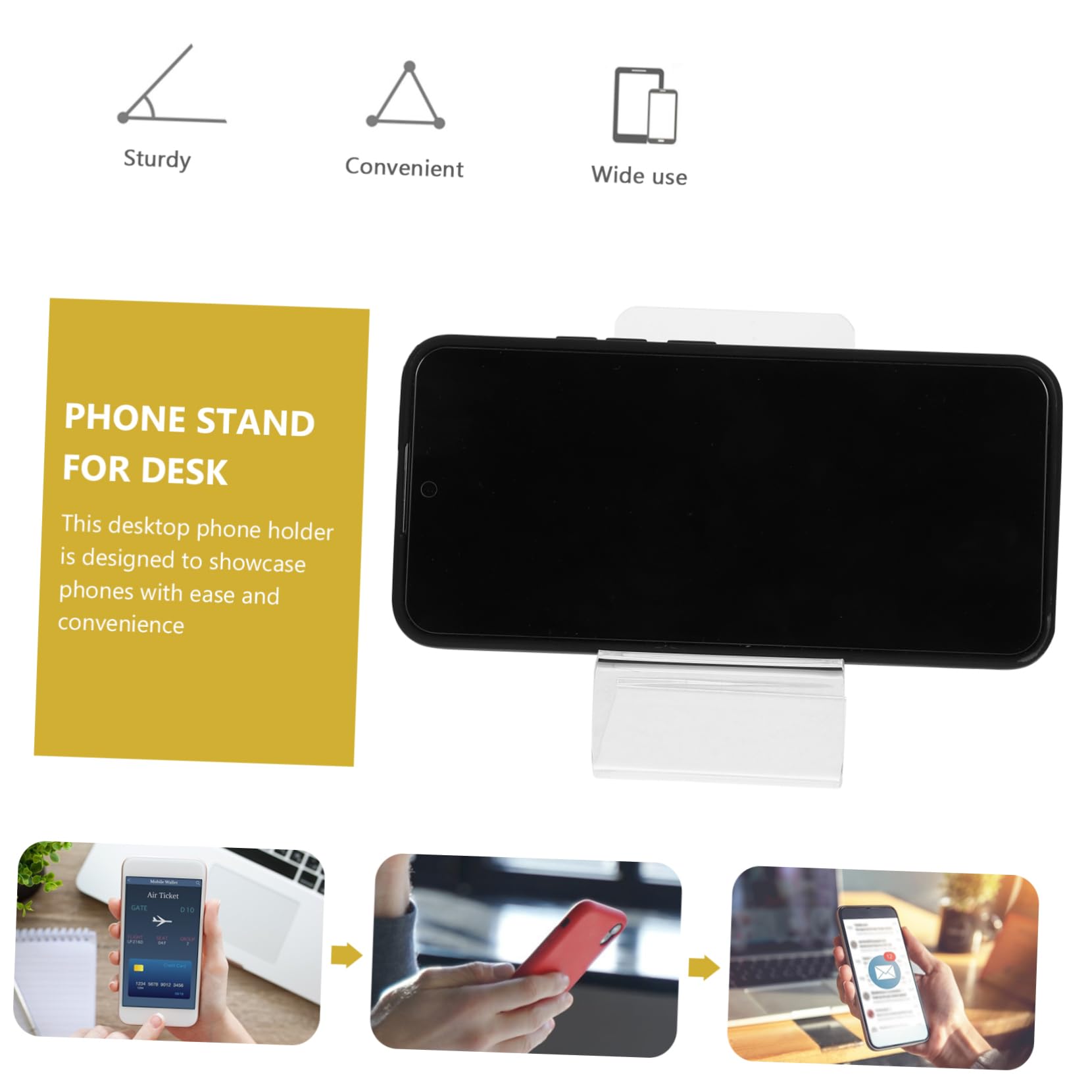 Acryl Telefonhalter Fürs Büro – Transparenter Ständer Für Festnetztelefone
