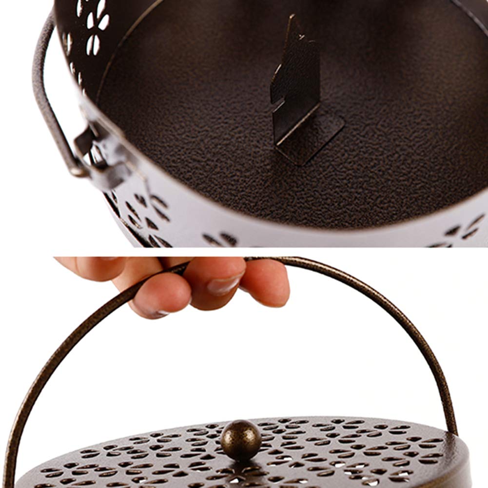 Yellow -Support De Bobine De Moustique Rétro,brûleur D'encens En Métal