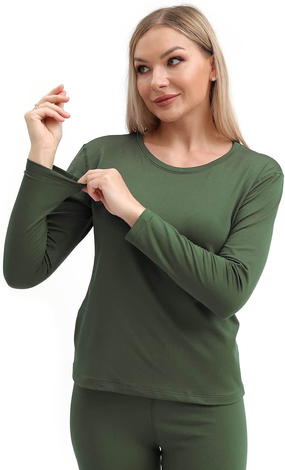 PISIQI Thermal Underwear Women UltraSoft Long Johns Set Base Layer Skiing Winter Warm Top