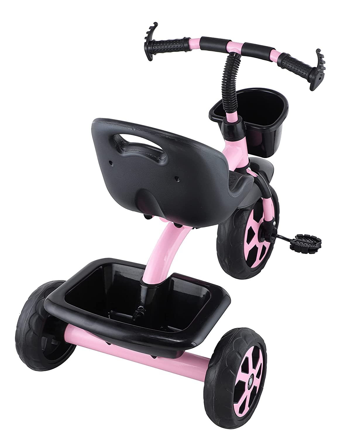 JoyRide Stylish Sports Trike Push & Plug Baby Trike| Tricycle with Dual Storage Basket for Kids| Boys| Girls Age Group 2 to 5 Years (Pink) 4
