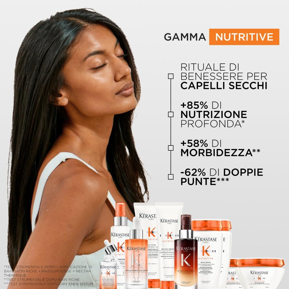 Kérastase, Nutritive, Siero Notturno Nutriente, Per Capelli Secchi, Azione Rivitalizzante, Con Proteine di Origine Vegetale e Niacinamide, Siero Notturno 8h Magic Night Serum