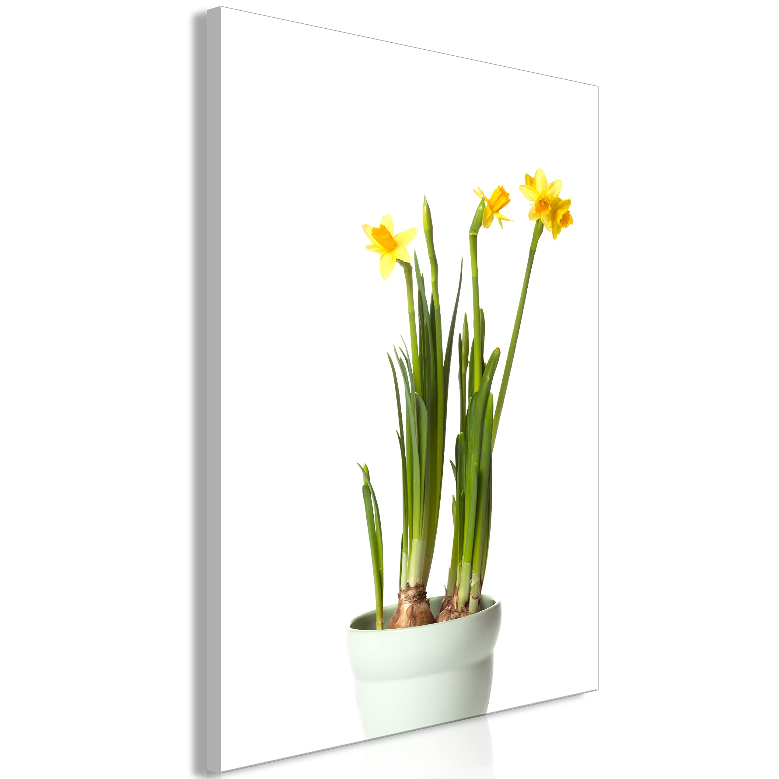 artgeist Acoustic Canvas Wall Art Print Yellow Daffodil 24x35 in - 1pcs Picture with Acoustic Foam Sound Print Artwork Room Acoustics Soundproofing b-C-0294-b-a