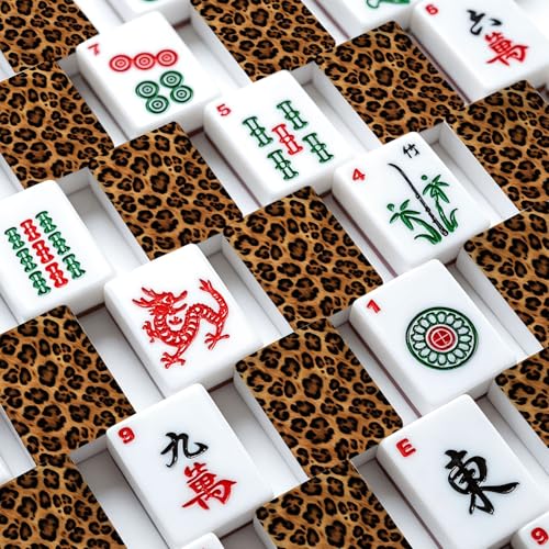 Set American Mahjong con fichas acrílicas 1.4'' y bolsa miniatura 4