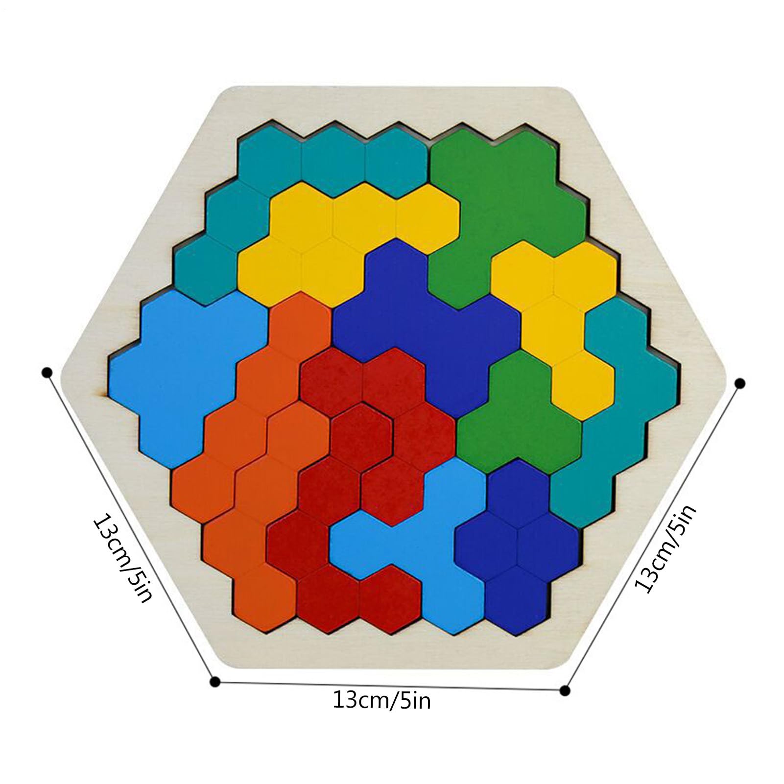 Tangram Puzzle - montesori Wood Puzzle, Multicolor, Refer to description - Image 2