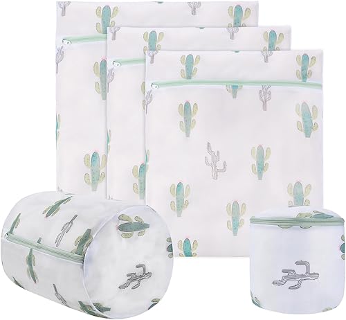 Miniatura 8 de Yonchic Bolsa de lavandería duradera, bolsas de malla para lavandería con cremallera de alta calidad, paquete de 5 bolsas de lavado a máquina para