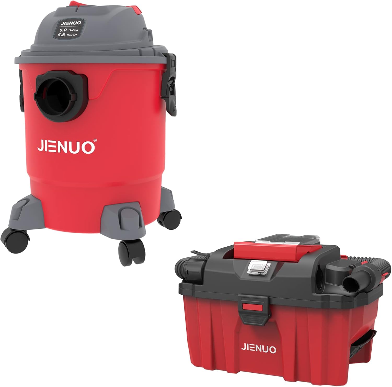 JIENUO Bundle of Cordless Shop Vac 2.5 Gallon and Shop Vacs