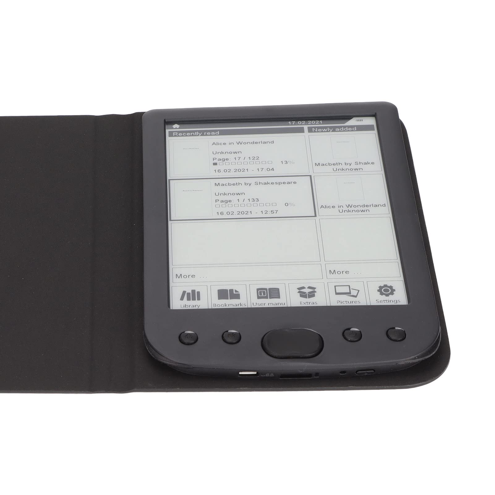 Ebook Reader, 6 pollici 800x600 8GB + 512MB batteria lunga durata E-reader HD Ink Screen, con custodia protettiva per lettura a casa