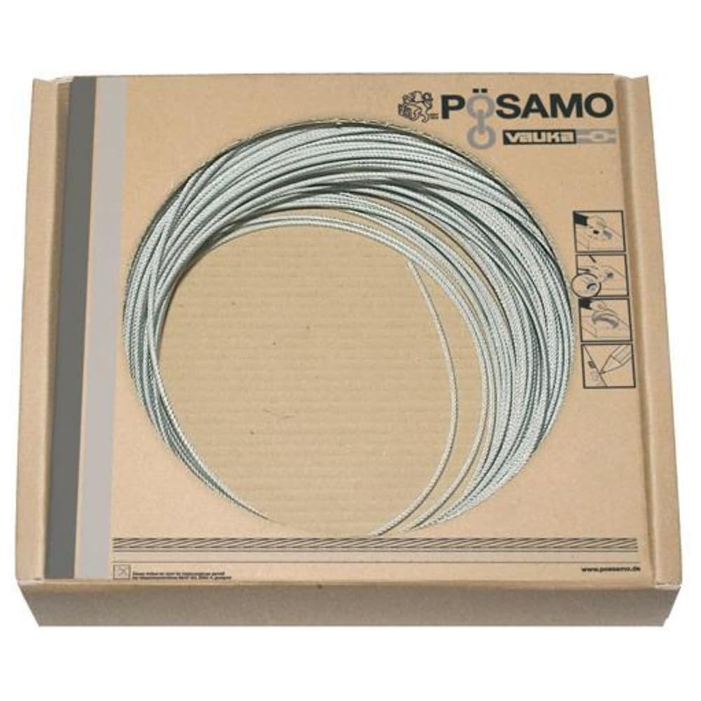 PÖSAMO Caja de cables de alambre 6 x 12 galZn 8,0 mm x 50 m (50 m)