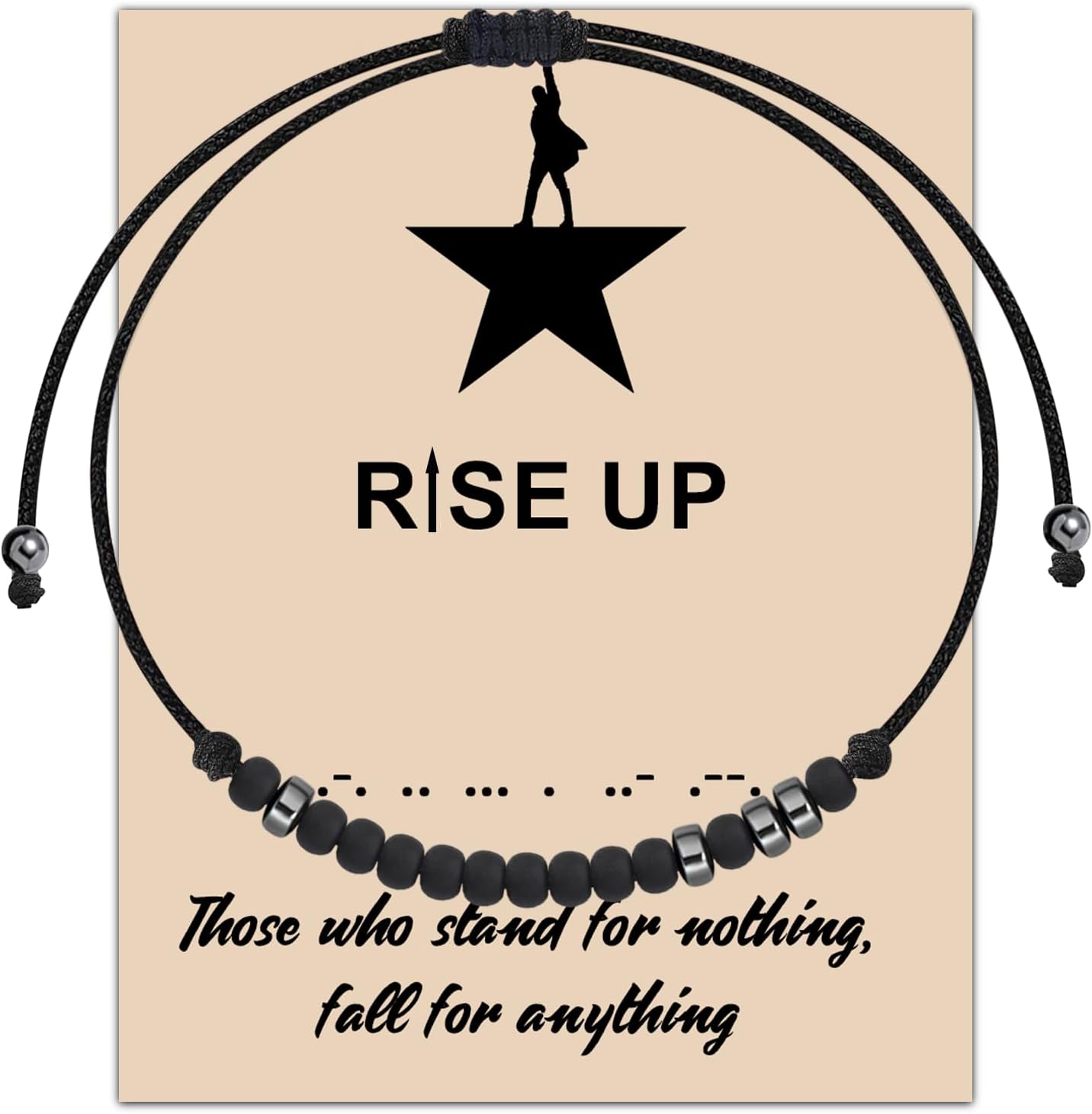 MAOFAED Musical Inspired Gift, Morse Code Bracelet for Musical Lover Theatre Gift