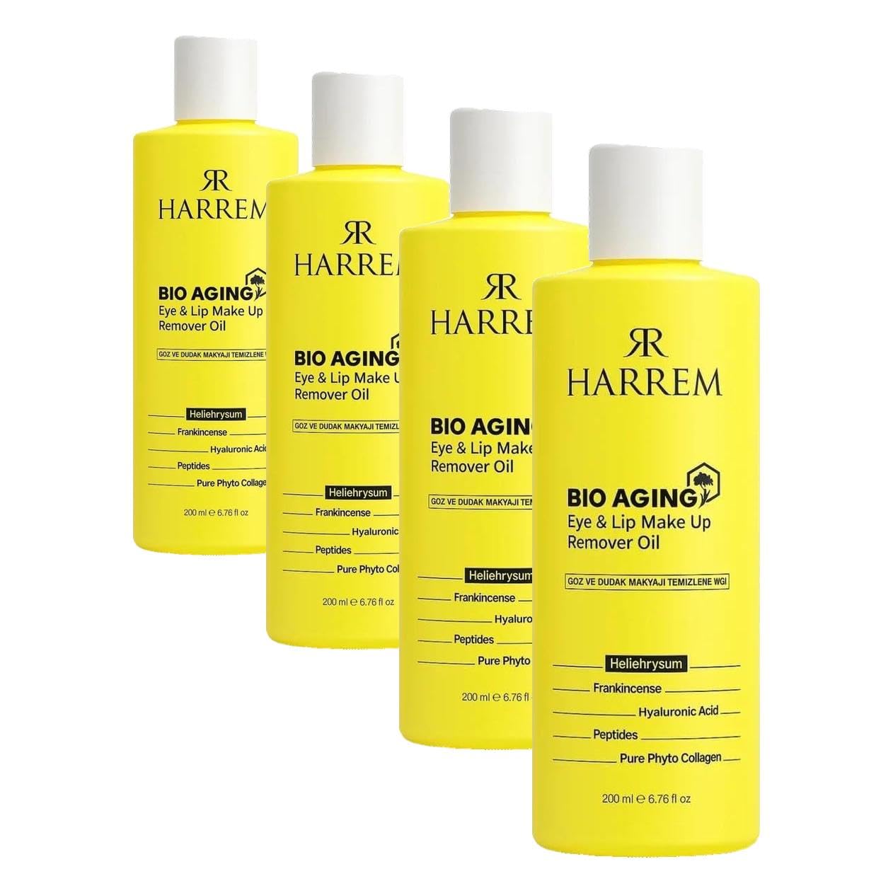 Harrem Bio Aging Kuru Ciltler için Makyaj Temizleme Yağı (4 paketi)