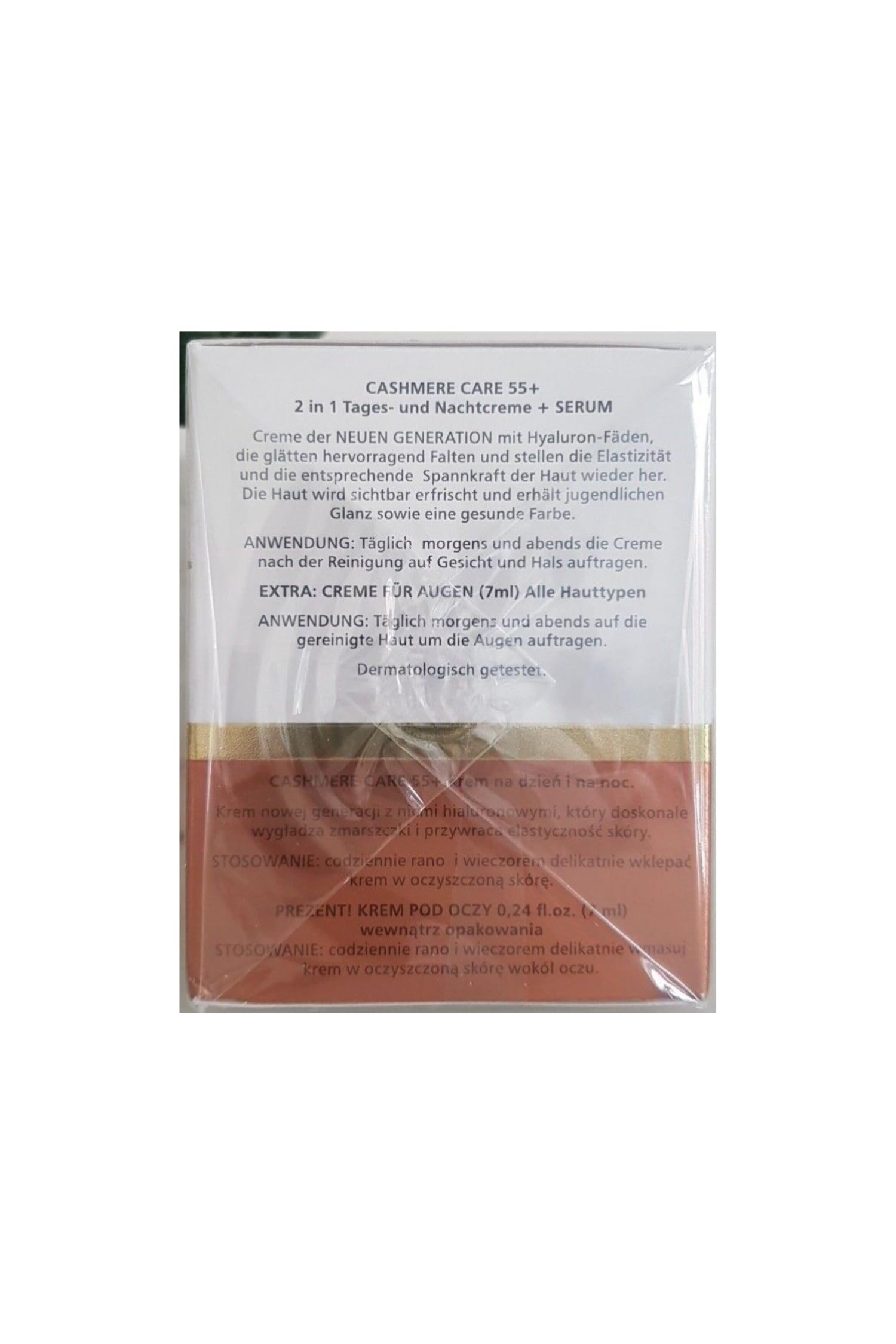 Cashmere Care Day & Night Face Cream 50ml and Eye Cream 7ml, Age 55+, 25 ml (Pack of 2) - Image 3