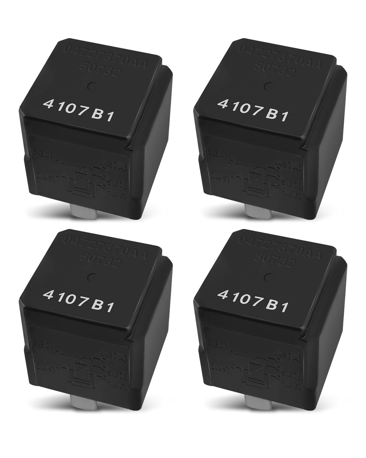 04727370AA 50732 12VDC 5Pins Automotive Relay Fit for Chrysler Dodge Jeep Ram, Replacement 5081 B3, V4-1C-12V, 4Pcs