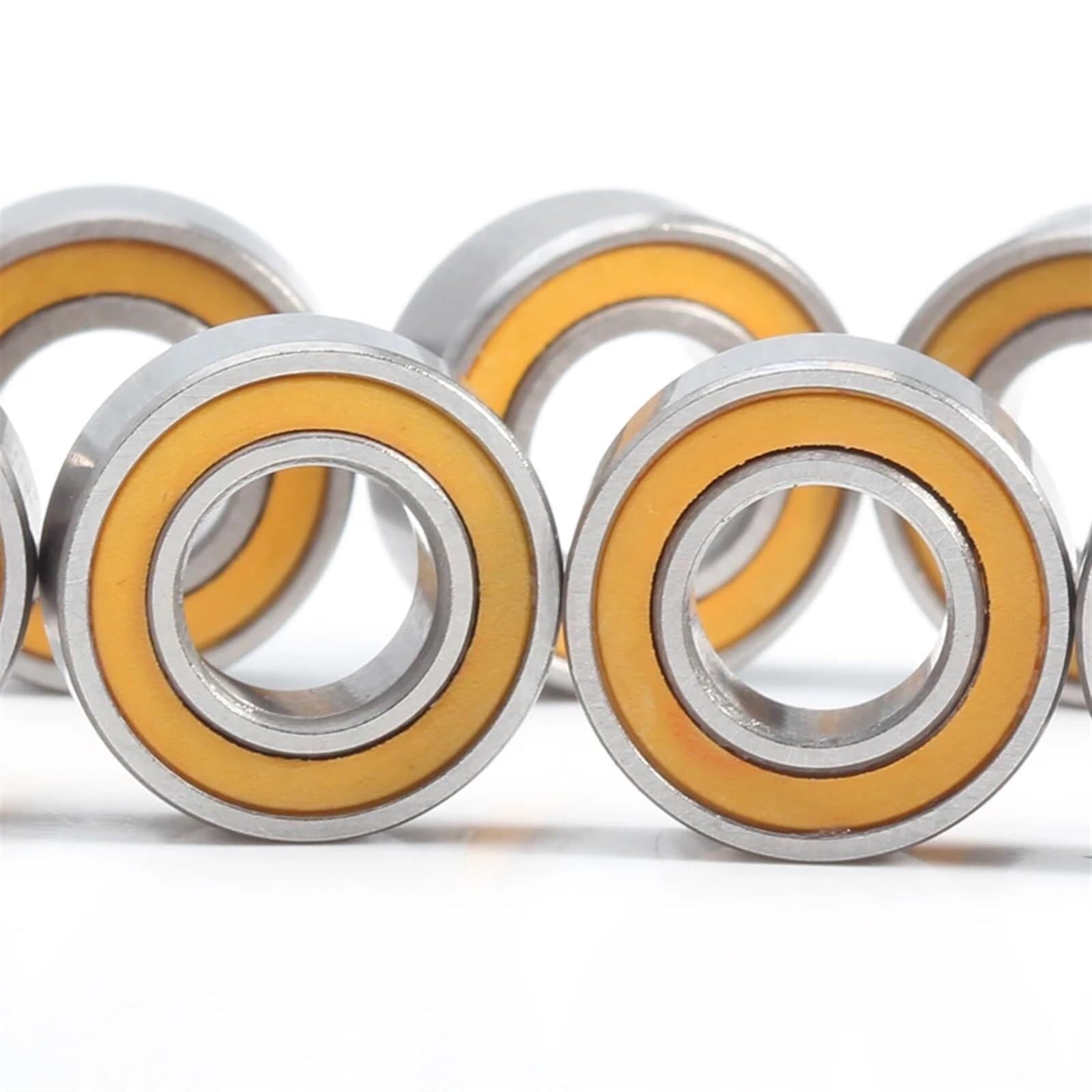 MR126RS łożysko 10 sztuk 6x12x4 mm ABEC-3 Hobby elektryczny zdalnie sterowany samochód ciężarówka MR126 RS 2RS łożyska kulkowe MR126-2RS pomarańczowe uszczelnione