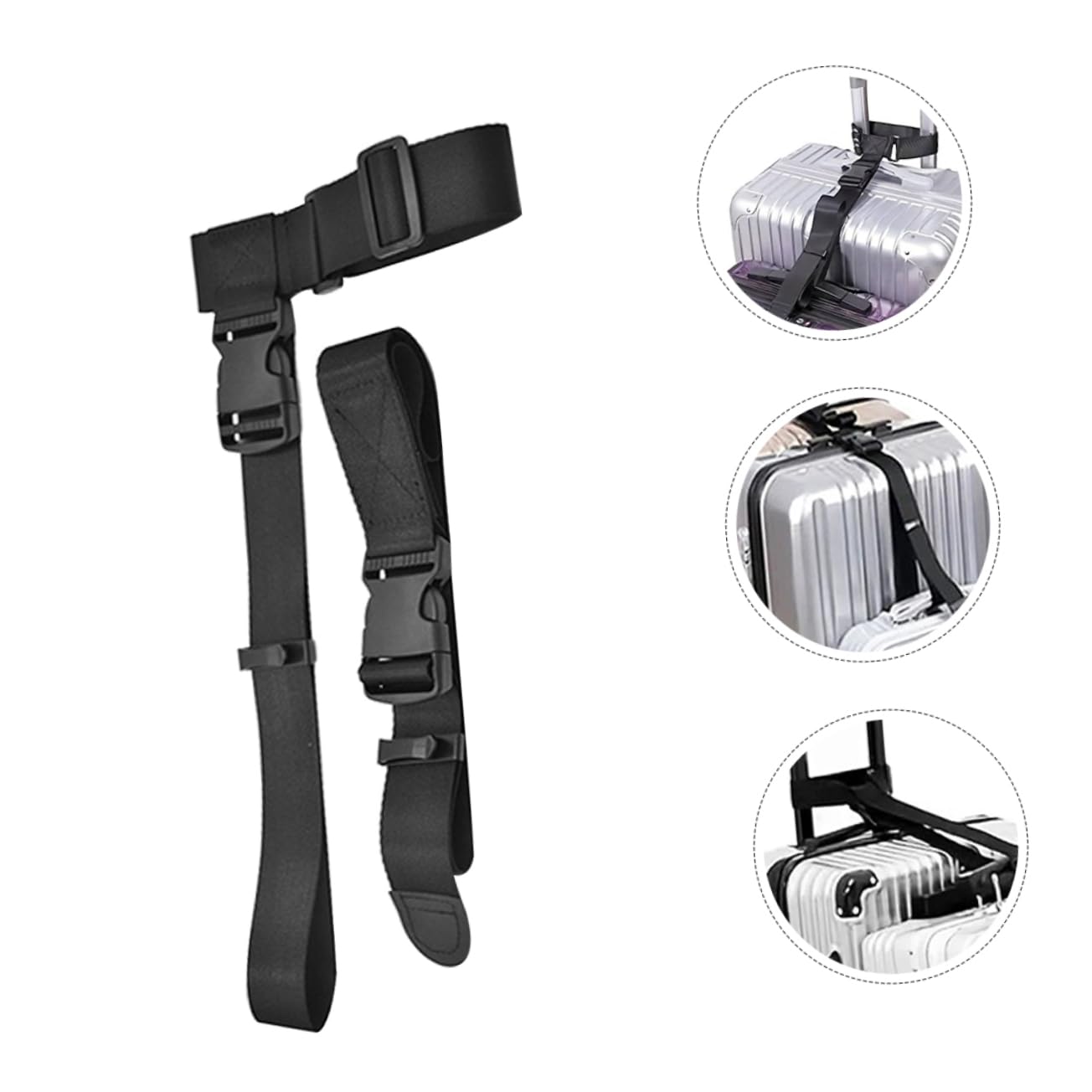4sets Cinghia Connettore Per Valigia Regolabile Per Bagagli e Zaini Design Compatto e Sicuro Cinghia Materiale Resistente Per Viaggi Pratici e Sicuri