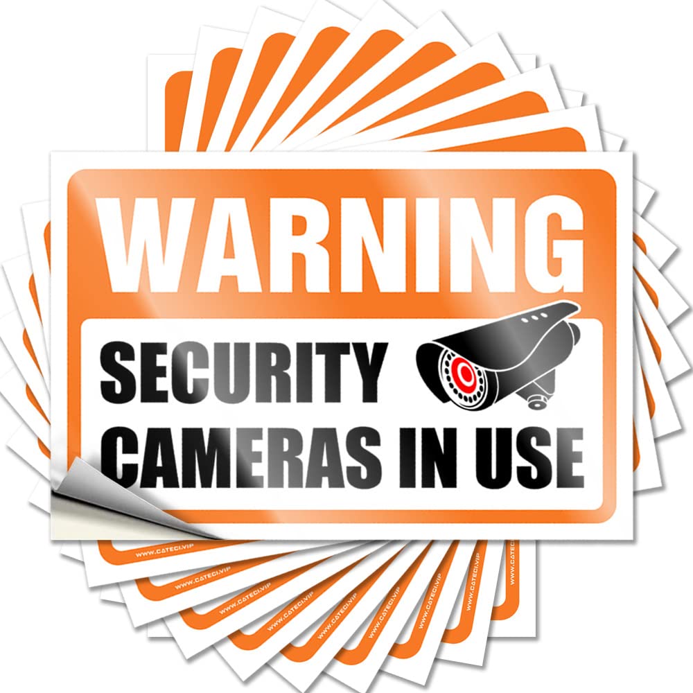 Tattoo Scented Spring Porch Decor Accessory Warning Security Cameras I Use - No Residue Decals for Scooter(8X12CM)