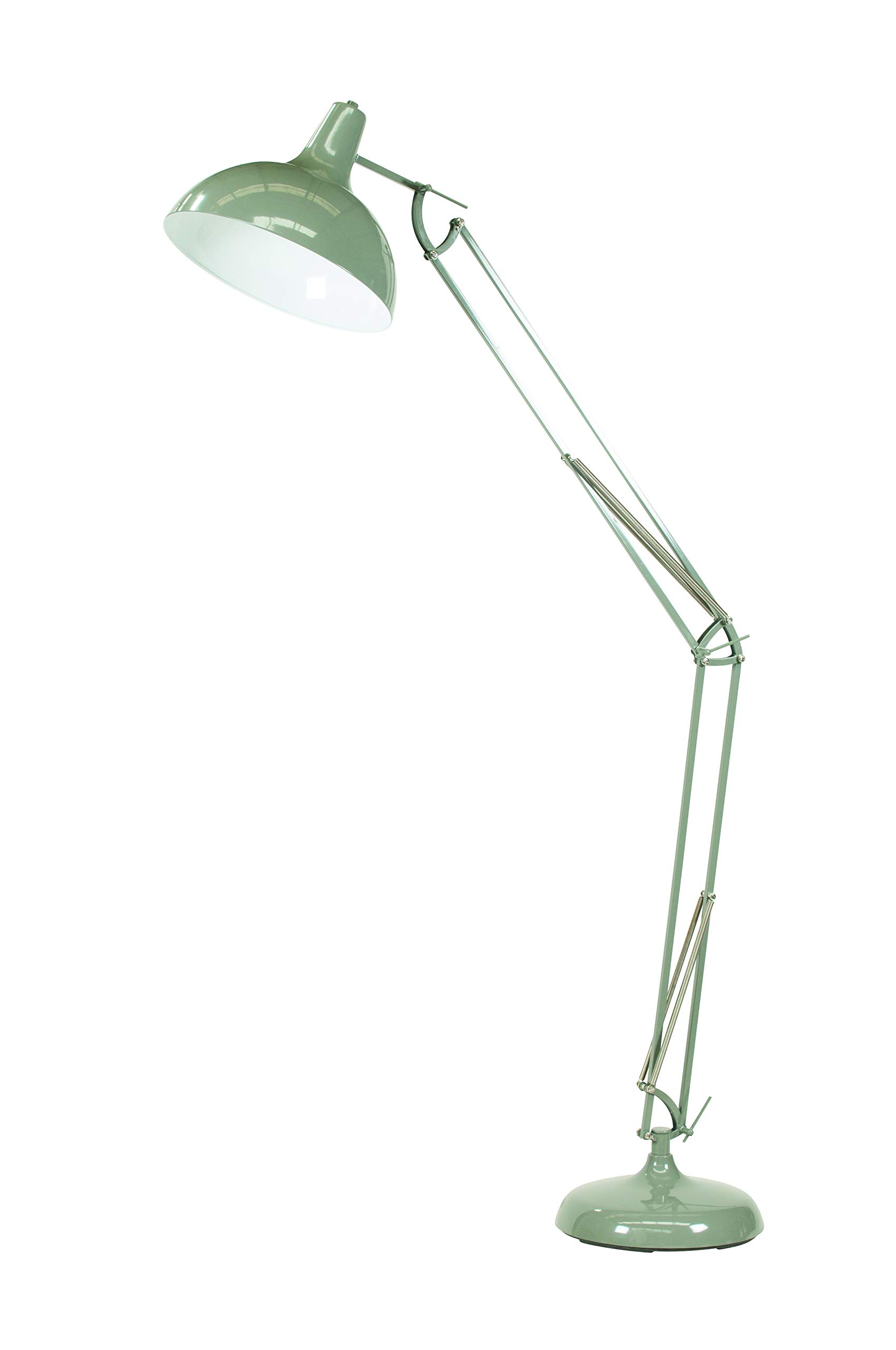 Pacific Lifestyle Grey Metal Task Floor Lamp | Industrial Oversized Tall Living Room Floor Lamp | Contemporary Grey Large Corner Lamps for Bedroom (Grey)