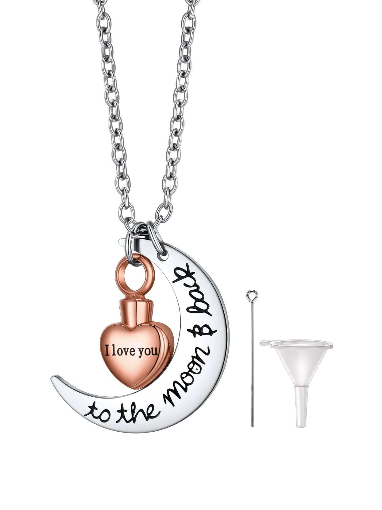 Richsteel Urn Necklaces for Ashes for Women Men Cremation Pendant