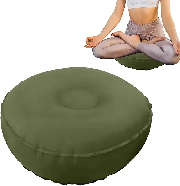 Cojín de Meditación Yoga Portátil Plegable - Base Antideslizante para Zen, Pilates y Exterior