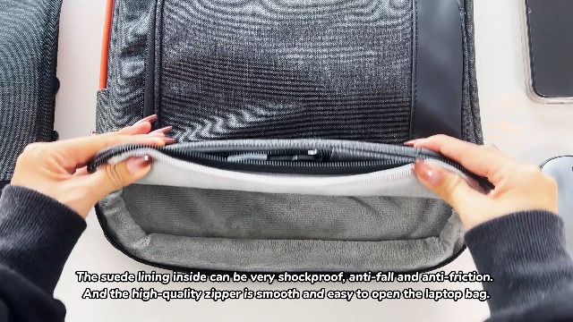 Alfheim Laptop Bag With Shoulder Strap 14 Inch Men Women Lightweight Waterproof Soft Computer Briefcase For Business Work Notebook Ultrabook Chromebook With Asus Lenovo Hp Macbook Dell Blue - View #5