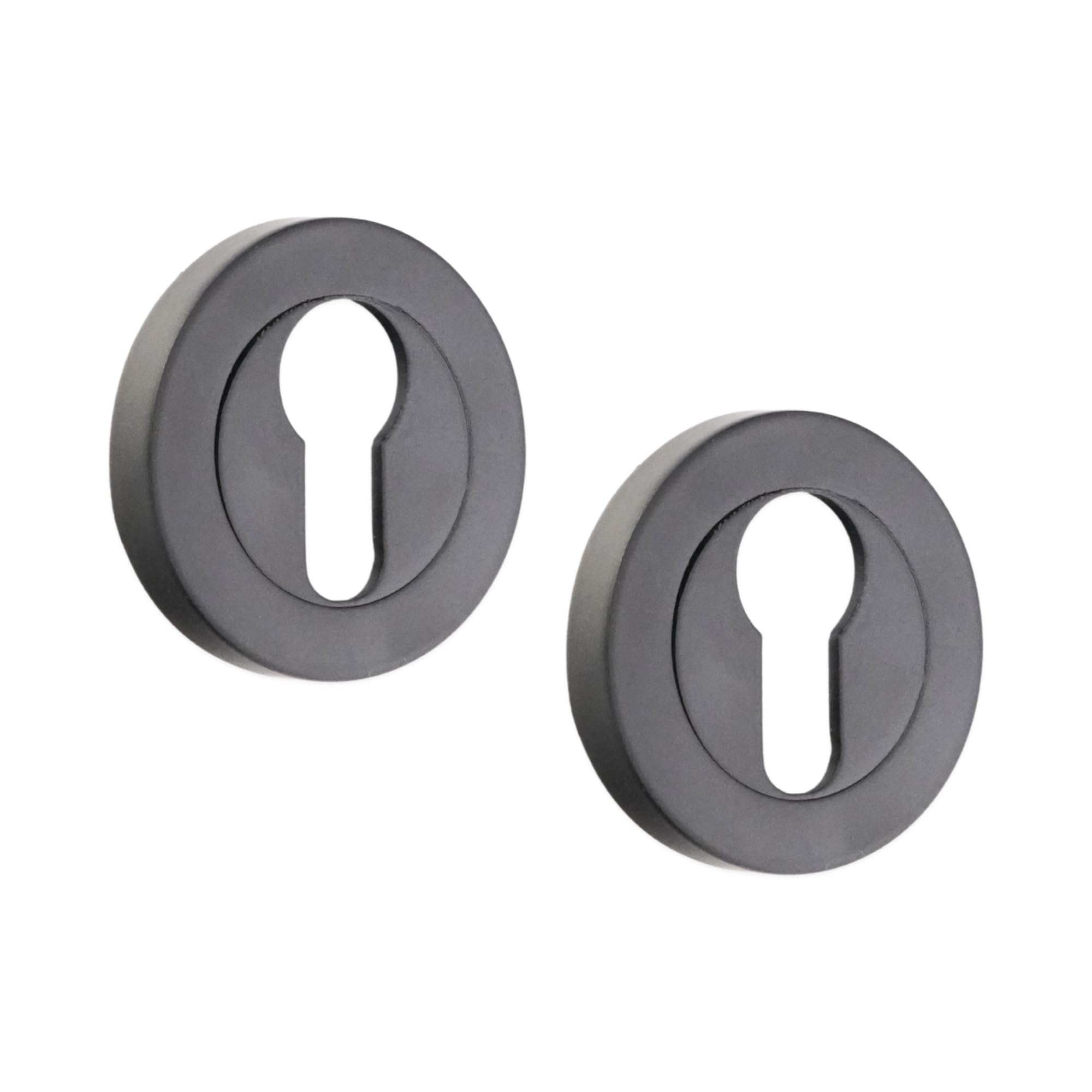 Standard Euro Profile Cylinder Hole Cover Concealed Escutcheon Lock Cover for Security and Protection Available in Multiple Finishes (Matt Black)