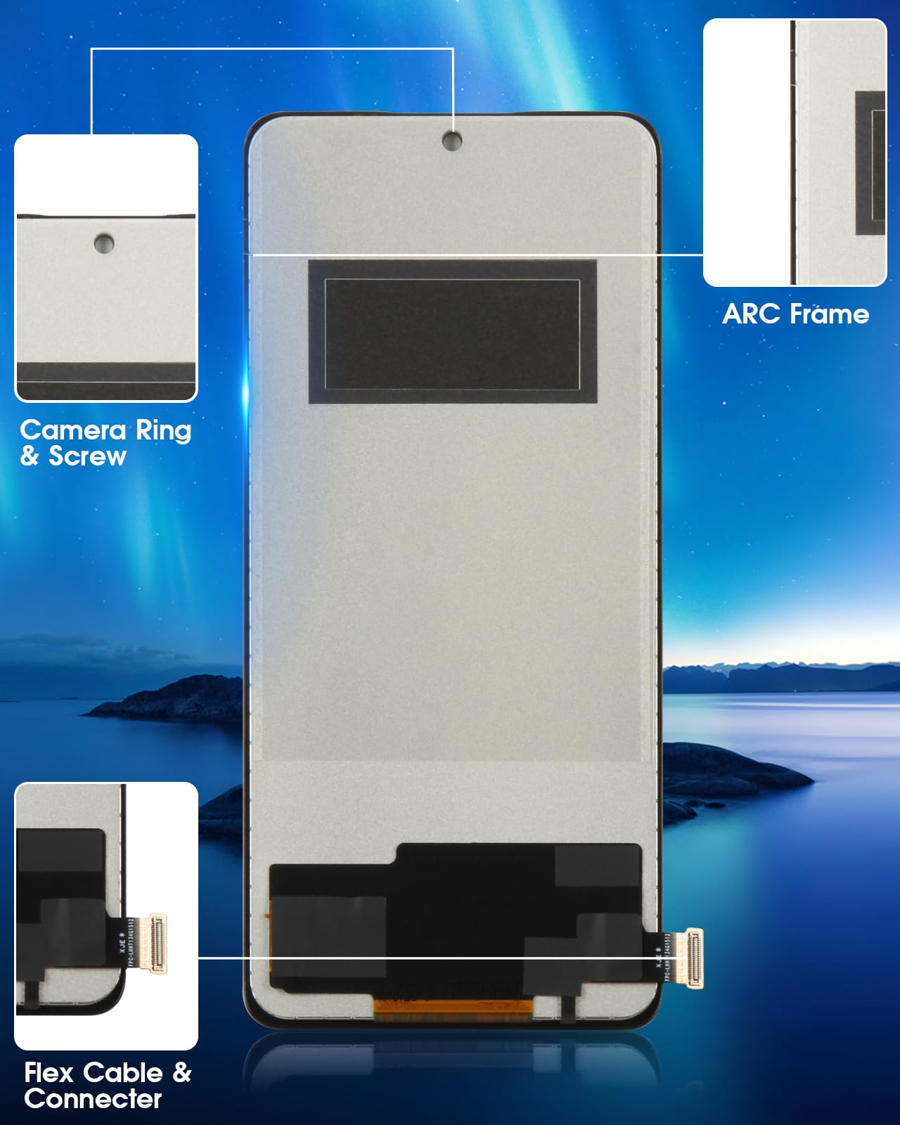 Display LCD per Redmi Note 13 4G Schermo LCD per Xiaomi Redmi Note 13 4G 23129RAA4G 23124RA7EO 6,67" Incell Schermo Digitalizzatore Touch Assemblea con Riparazione (Nero, Senza Sblocco Impronta)