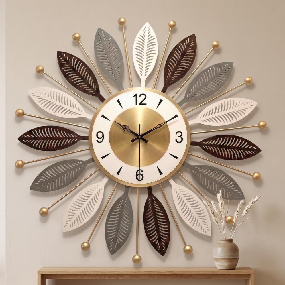 Premium Metal Wall Clock for Living Room Stylish Latest Model | Big Size Wall Clock for Living Room & Silent Wall Clock for Bedroom | Modern Home Decor-image-8