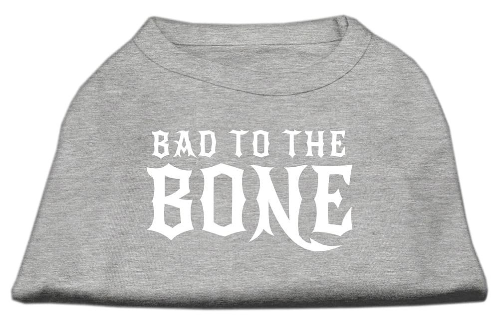 Mirage Bad To The Bone Dog Shirt, Medium, Grey