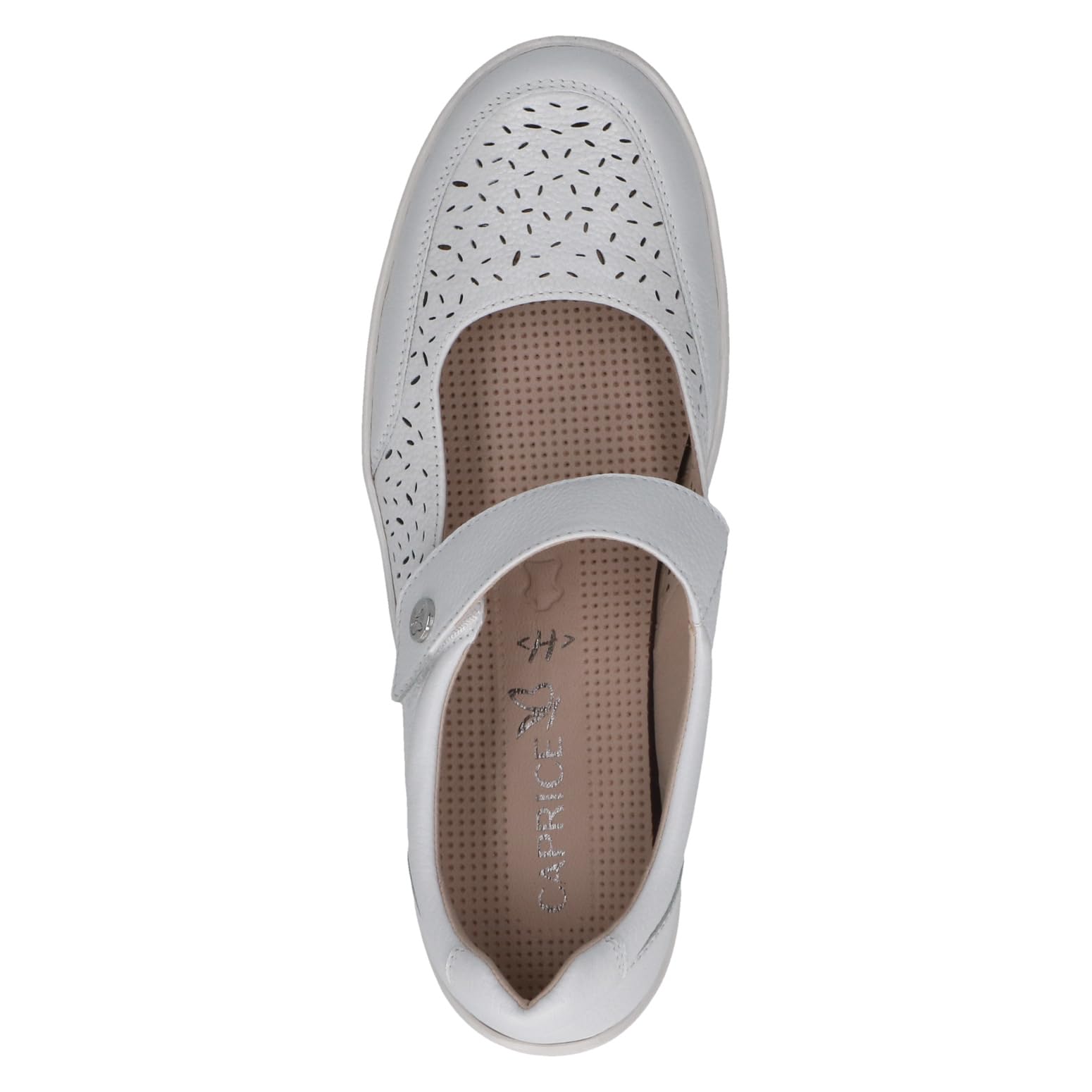 CAPRICE Comfort Damen Ballerinas aus Leder mit Riemchen