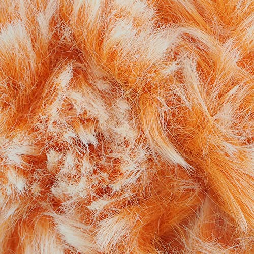 Pretty Jolly 4 Skeins Faux Fur Super Soft Chunky Fluffy Eyelash Polyester Yarn (Orange) - Image 2