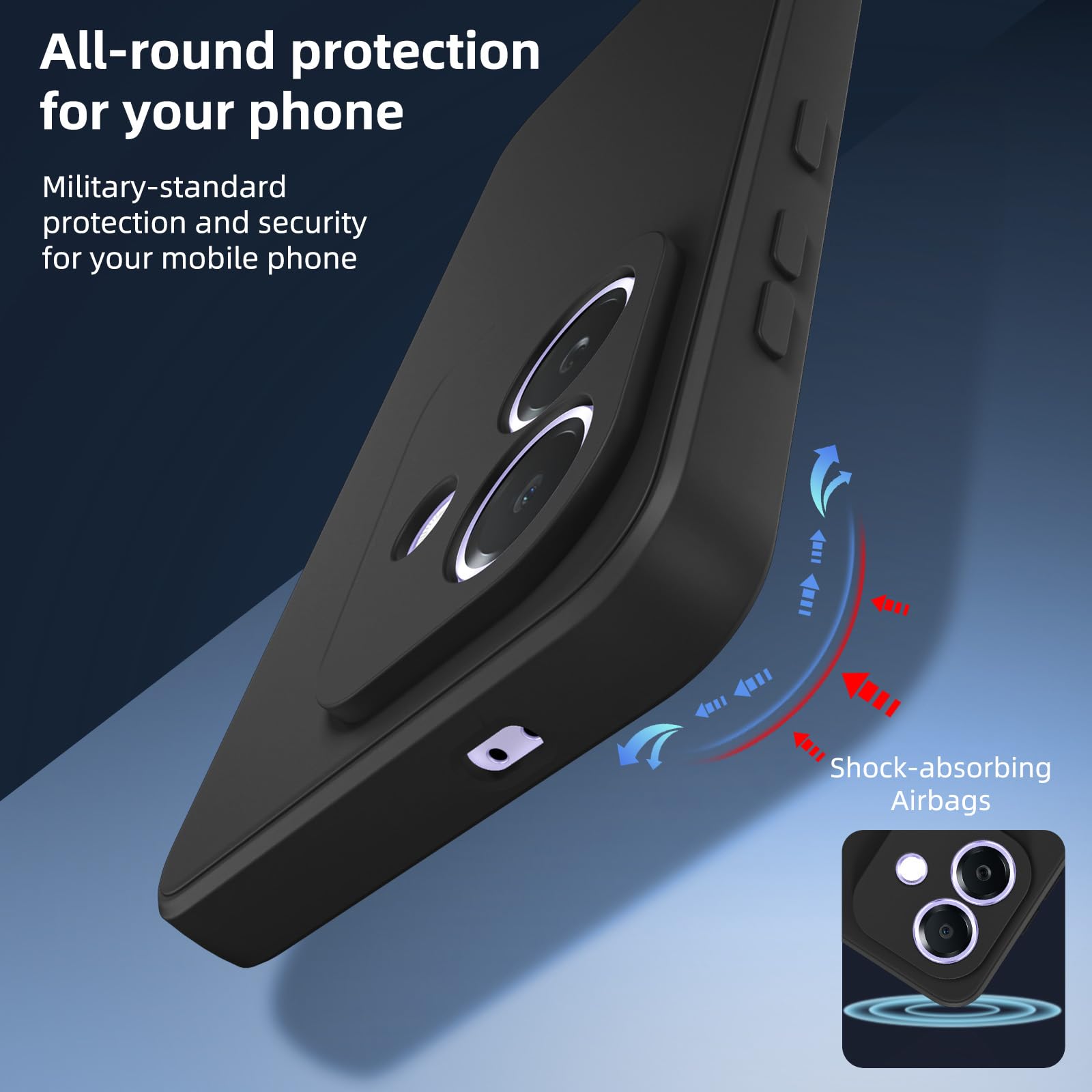 Custodia Eirltiy Per OPPO A40/A40m/A60 5G – Silicone TPU Antiurto Con 2 Vetri Temperati Inclusi - 3
