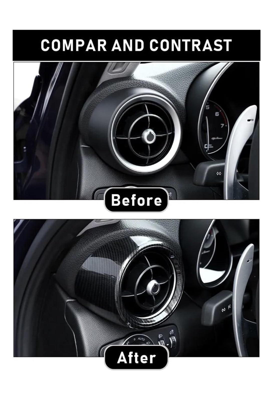 Rivestimento Pannello Condizionatore Per Alfa Romeo Stelvio/Giulia - Decorazione Interni Auto 2016-2018 - Foto 13