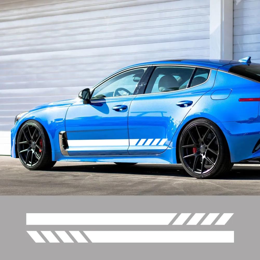 2 uds pegatinas de tira lateral larga para puerta de coche, para KIA Stinger GT Malaysia Tuning accesorios de coche decoración DIY pegatinas de película de vinilo