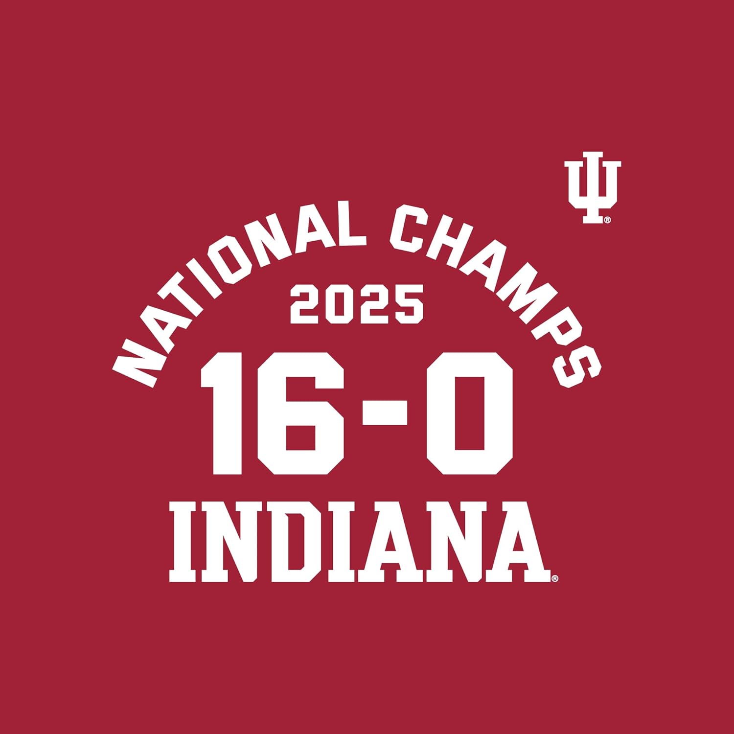 UGP Campus Apparel NCAA University National Champions 2025 16-0 Sports Team T-Shirt