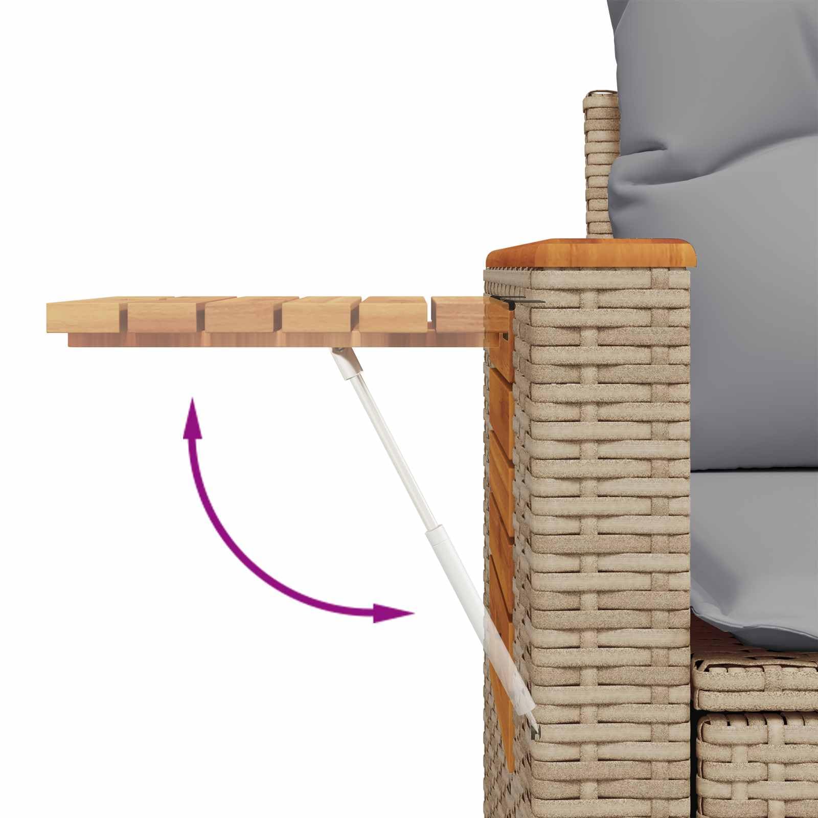 Zestaw 13 sztuk Syntetyczny Rattan Beżowy