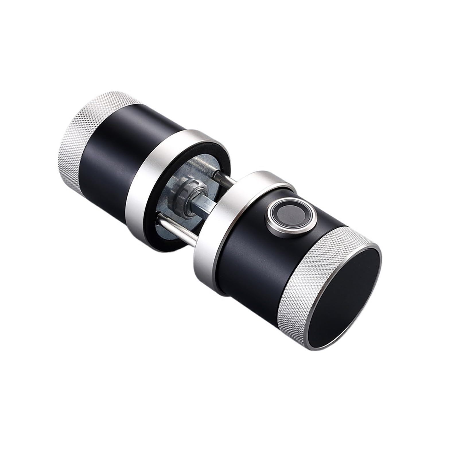 L16A Bluetooth Smart Fingerabdruck-Riegelschloss, schlüssellos, runder Knauf (Silber)