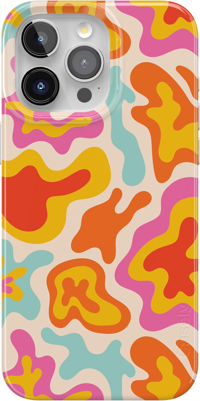 Casely iPhone 15 Pro Max Case | Tropical Color Splash | Abstract Retro | Compatible with MagSafe | Classic Ultra Slim Design