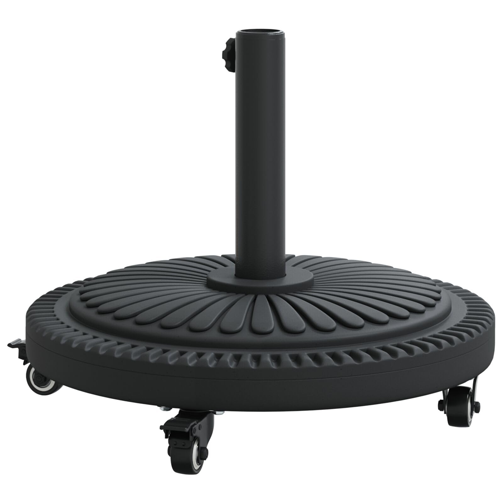 vidaXL Sonnenschirmständer mit Rollen für Ø38-48 mm Stangen, 13 kg Schwerer und stilvoller Metallständer. Bietet UV-Schutz und ist perfekt für Balkon oder Garten. Super für deinen Sonnenschirm!