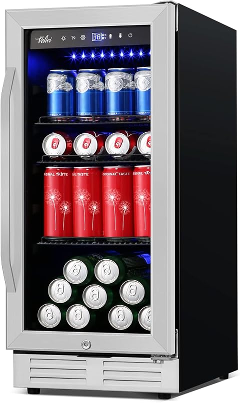 Velivi VI-08 Beverage Cooler Stainless Steel