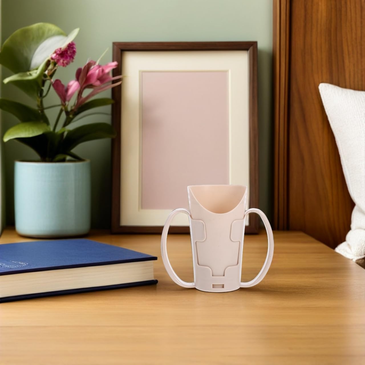 Hemobllo Lot De 2 Gobelets Découpés Pour Dysphagie Tasse À Boire Pour Personnes Âgées Avec 2 Poignées Position De Boisson Fixe Anti-Fuite Pour Hôpital Ehpad Et Domicile