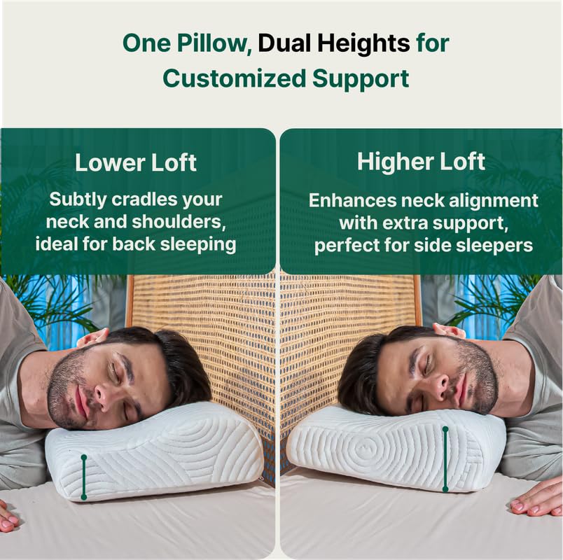 The White Willow Cervical Pillow for Neck Pain & Shoulder Pain Relief-Memory Foam Pillow-Spondylitis Orthopedic Pillow-Ortho Neck Support Pillow for Sleeping-Contour Medical Pillow-King-Grey 1