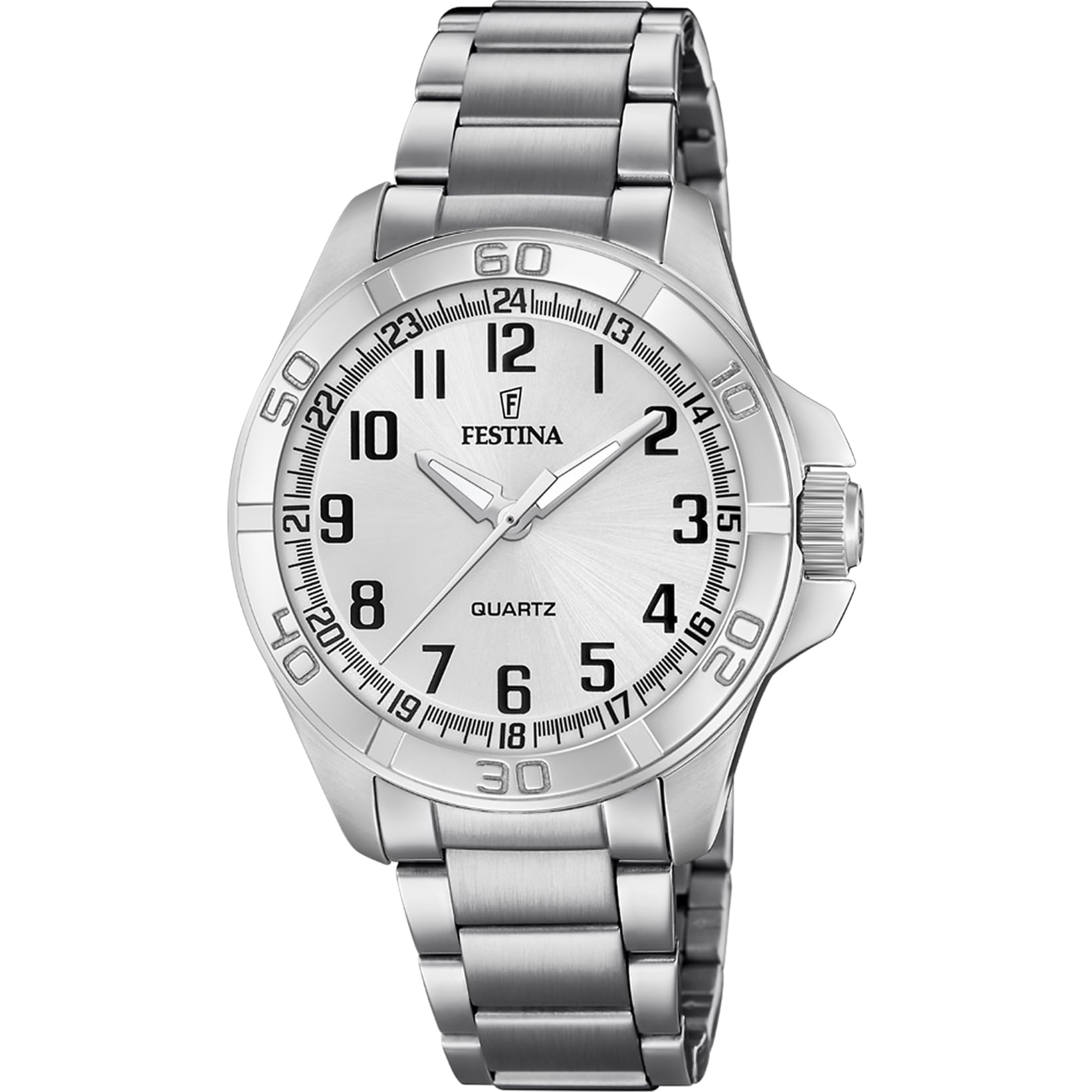 Festina Reloj Hombre Acero Inoxidable 316l - Movimiento de Cuarzo - Reloj Analógico Hombre - Resistente al Agua 5 ATM - Plateado F20434 - Special Prices
