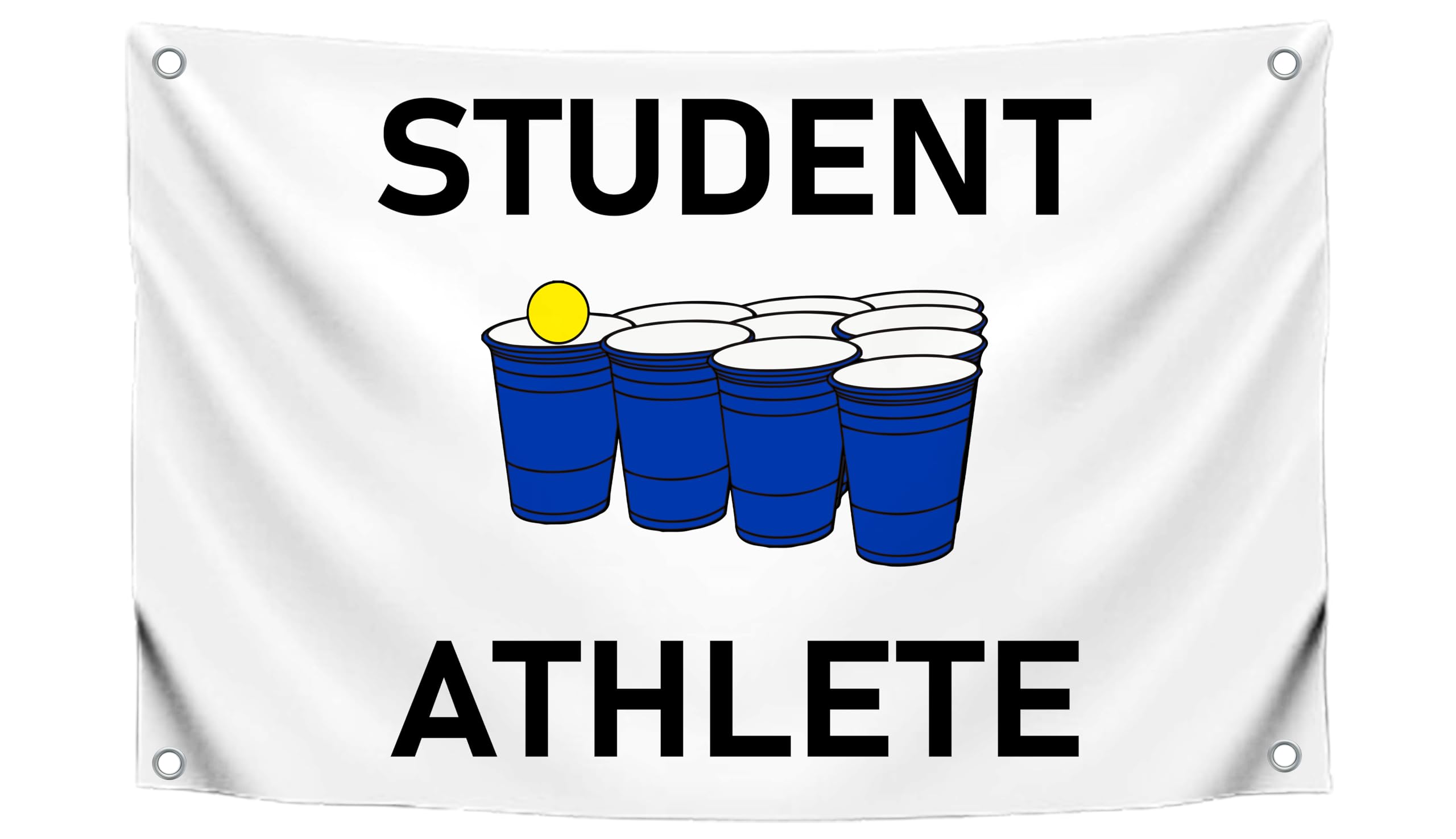 3x5 Feet Student Athlete College Polyester Flag - Dorm Room Banner Indoor and Outdoor with 4 Grommets - College Dorm Room Frat Wall Outdoor Hanging