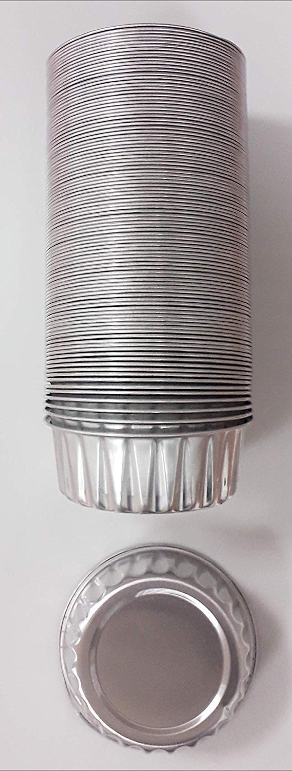Molde redondo, Desechable, Rigido, Aluminio, 250ml, Lote de 100 piezas