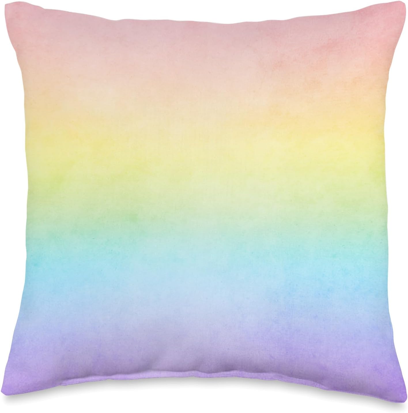 Cute Pastel Rainbow Tie Dye Bright Boho Gift for Her Throw Pillow