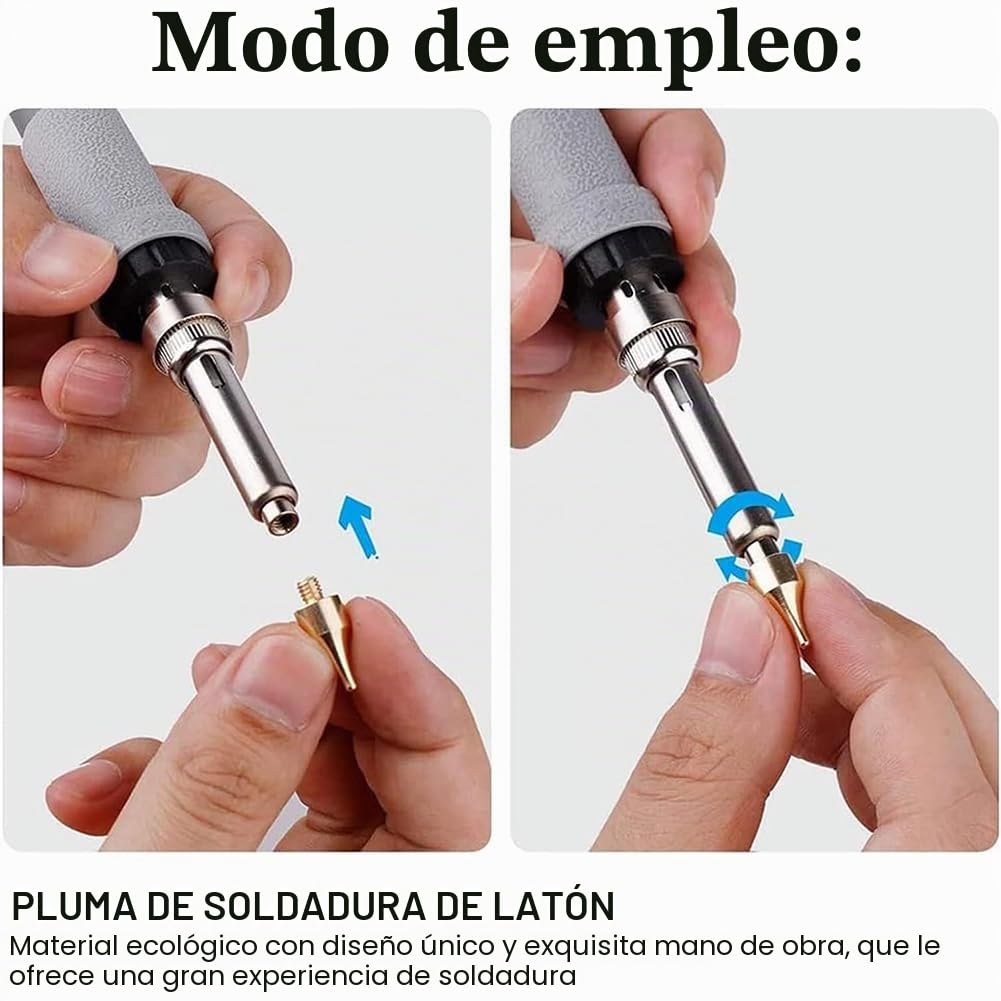 GORGECRAFT 52pz Letra de Punta de Quema de Madera Kit de Cobre de Latón Dorado Símbolo de Número del Alfabeto Plantilla de Soldadura Quemador de Cuero Herramienta de Pirografía Conjunto de Plantillas